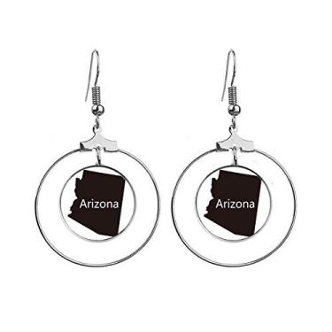 Imagem de Arizona - Brincos com mapa dos Estados Unidos da América