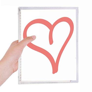 Imagem de Caderno em forma de coração para dia dos namorados, folha solta, diário recarregável, papelaria