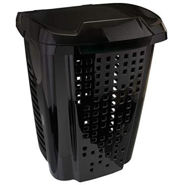 Imagem de Roupeiro Telado com Cesto Astra Preto 46X47X62cm 70 L