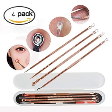 Imagem de Ferramenta de remoção de cravos, kit de remoção de cravos, extractor de comedônia, o melhor kit de remoção de acne para remoção de manchas brancas para remover a pele do nariz sem