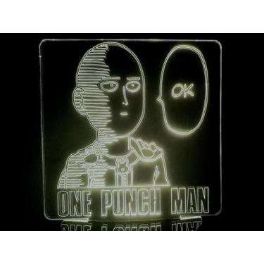 Imagem de Luminária Led 3D One Punch Man Saitama Anime Mangá - Geeknario