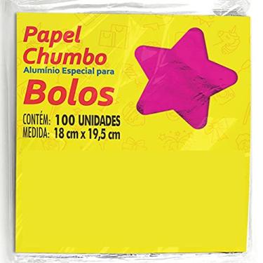 Imagem de Papel Chumbo para Embalar Bolos 18x19,5cm - Pacote com 100 Un (Pink)