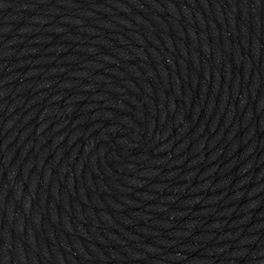 Imagem de Corda de algodão trançado natural West Coast Paracord – Corda artesanal – Corda tripla super macia e forte para esportes, decoração, artesanato, macramê, uso interno (1,9 cm x 7,6 m, preta)