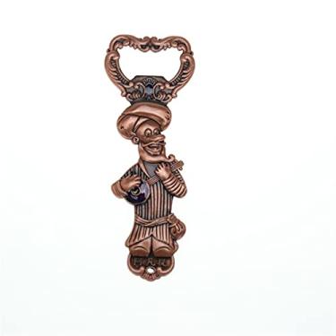 Imagem de GUIPAIHAI Abridor de garrafa de liga de zinco, abridor de garrafa criativo de refrigerante de cerveja abre ferramenta portátil kit de abertura de garrafa de vinho estilo retrô