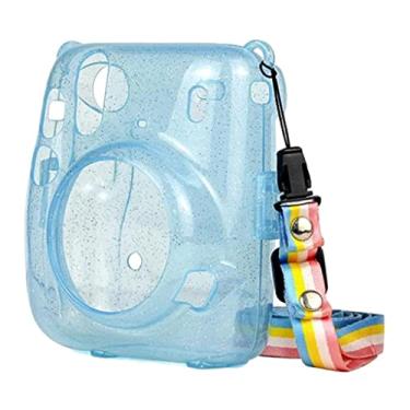 Imagem de Homyl câmera Compatível Câmera Instantânea com Alça Ajustável Destacável 11-Caso de Cristal , Azul