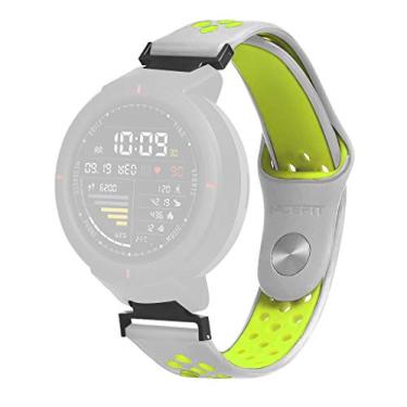 Imagem de Pulseira extra para Xiaomi Huami Amazfit Verge (Cinza com verde NK)