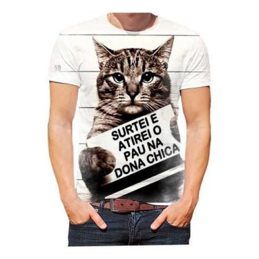 Imagem de Camisa Camiseta Gato Dona Chica Memes Sátira Art 01 - Estilo Kraken