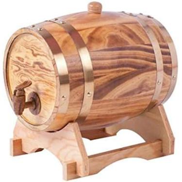 Imagem de Dispensador De Barril De Uísque E Mini Infusor, Barril De Carvalho, Armazenamento De Destilados, Licores, Cerveja, Vinho, Bourbon, Tequila, Rum,C,3L,bonny369