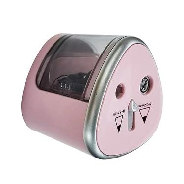 Imagem de Apontador de Lápis Elétrico, Furos Duplos Amplamente Utilizados, Apontador de Lápis Colorido Portátil Eficiente, Seguro para Uso, Parada Automática para Escola Em Sala de Aula