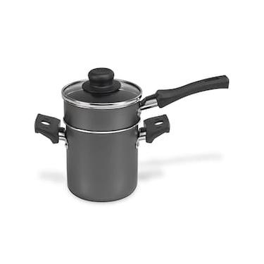 Imagem de Mini Cuscuzeira Multiflon em Alumínio com Cabo TPA Versátil - Cinza