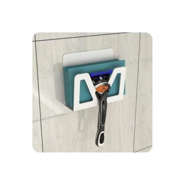 Imagem de Porta Bucha Esponja Banho E Gillette C/Adesivo Branco F.ELG