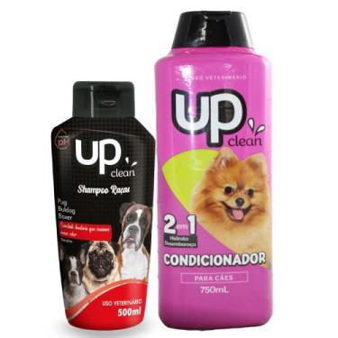 Imagem de Kit Shampoo Raças Pug - Buldog - Boxer 500ml + Condicionador 750 Ml Up
