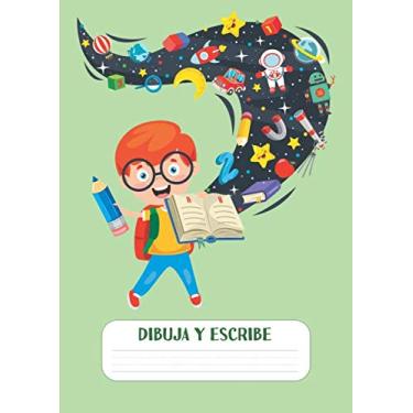 Imagem de Dibuja y escribe: Pauta Montessori 5mm - Libreta para dibujar y escribir - Cuaderno caligrafía niños