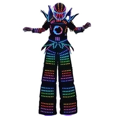 Imagem de Earthradius Full Color Smart Pixels LED Robot Suit Costume Clothes Stilts Walker Costume LED Lights Luminous Jacket Stage Dance Performance
