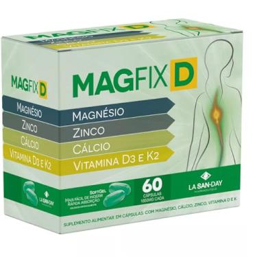 Imagem de MAGFIX D - Magnésio - Zinco - Cálcio - Vitamina D3 e K2 com 60 Cápsulas Softgel - La Sanday