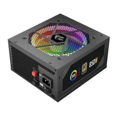Imagem de Fonte Redragon ATX 850W, 80 Plus Gold, RGB, PFC Ativo, Full Modular, Preto