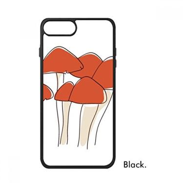 Imagem de Desenho de linha de cogumelo padrão de ilustração para iPhone SE 2 Capa para Apple 78