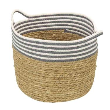 Imagem de Cesto Patay Natural Cinza e Branco – 34cm