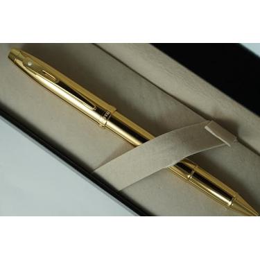 Imagem de Sheaffer 100 canetas esferográficas recarregáveis com barril dourado PVD, tampa e acabamento em caixa de presente premium