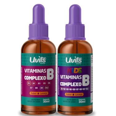 Imagem de Kit Vitaminas Complexo B + B Kids Sublingual 30ml Cada Uvits