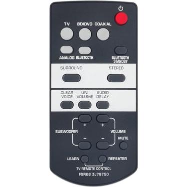 Imagem de FSR66 ZJ78750 Substituição Yamaha Sound Bar Remote Commander adequado para YAS-103BL YAS-152 YAS-103 ATS-1030 ATS-1520 YAS103BL YAS152 YAS103 ATS1030 ATS1520