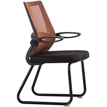 Imagem de Cadeira de escritório confortável de malha para jogos Chiar com corrimão rotativo cadeira de escritório ergonômica cadeira de escritório arco pé executivo cadeira de computador para dormitório estudo