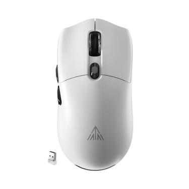Imagem de Mouse para Jogos SOLAKAKA, Sem Fio, 26.000 DPI, Ultraleve, Três Modos de Conexão, Com Fio, BT 5.0, 2,4 GHz, Botões Programáveis, para Computador, Mac, Notebook, Branco, 58 g