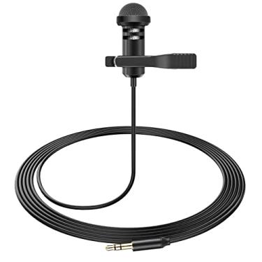 Imagem de weishan Microfone Media Mod para GoPro HERO11 10 9 Black Action Camera, Lapela Lapel Videomic Clip-on Microfone Compatível com GoPro Pro 3,5 mm Adaptador de Microfone para Vlogging, 1,5 m