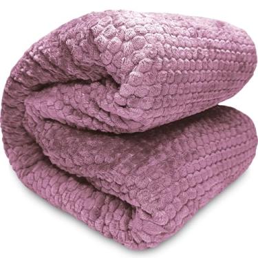 Imagem de Cobertor Queen Corttex Lugano 100% Microfibra - Manta Grossa Textura Toque Macio Fofinho 2,20 x 2,40 (Lilás)