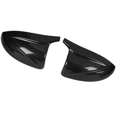 Imagem de RAGBUSCLE Capa de espelho retrovisor com furo de assistência de faixa ABS tampa lateral de carro fibra de carbono, 2014-2020 compatível com Audi A3 S3 RS3, capas de espelho retrovisor de carro