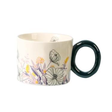 Imagem de RYZGOJV Canecas de café, caneca de porcelana grande, caneca de chá de cerâmica com alça para homens e mulheres 420ML-L02