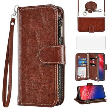 Imagem de Asuwish Capa de celular para Moto Z4/Moto Z 4 Play/MotoZ4 Force carteira celular com protetor de tela, alça transversal com zíper e suporte para cartão Motorola 4Z Motoz4Play XT1980-4 2019 mulheres