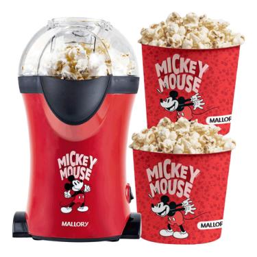 Imagem de Pipoqueira Elétrica Mickey Disney New Com 2 Baldes Pipoca Gigantes Mallory New Mickey