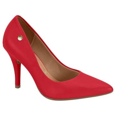 Imagem de Scarpin Vizzano Clássico Feminino, Vermelho, 38