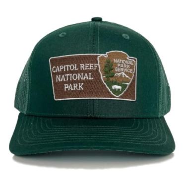 Imagem de Homeland Tees Boné de caminhoneiro Capitol Reef National Park bordado bordado, Verde floresta, 7-7 3/4