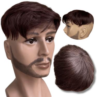 Imagem de Prótese capilar masculina Topo cabeça Tic-tac 17x17 orgânica