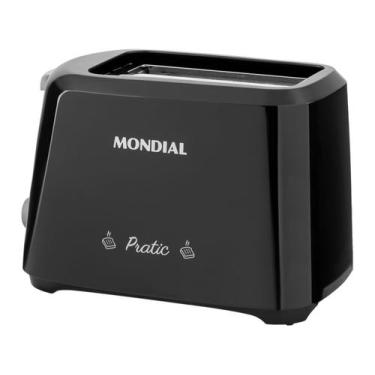 Imagem de Torradeira Mondial Pratic T-18 Preto e Prata - 2 Fatias 6 Níveis de To