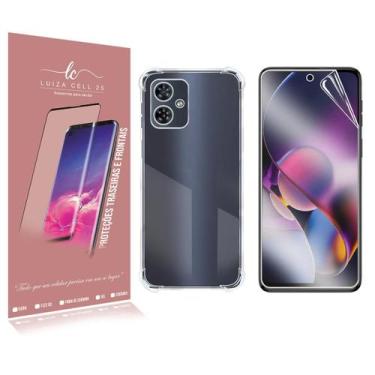 Imagem de Capa anti impacto transparente + Película De Hydrogel HD Para Moto G54