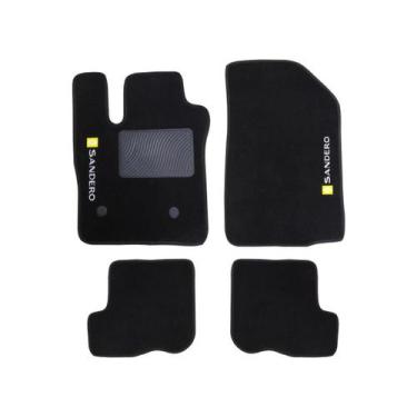 Imagem de Kit Tapete Carpete Renault Sandero 2015 Até 2019 Preto - Master Parts