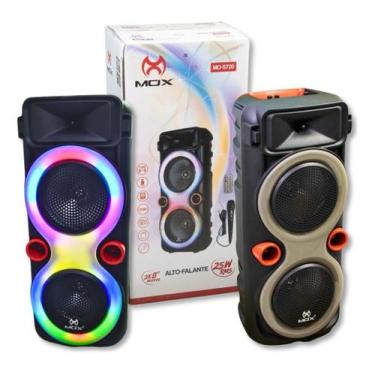 Imagem de Caixa De Som Alto Falante Bluetooth Karaoke Mox S720 Lights Led Com Ba