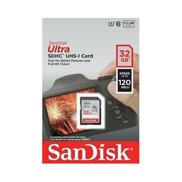 Imagem de Cartao de Memoria SDHC 32GB Sandisk Ultra 120MB/s