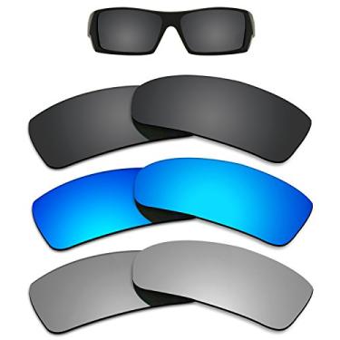 Imagem de Kygear Conjunto de 3 lentes polarizadas de substituição para Oakley Gascan para homens e mulheres, à prova de brilho de 12 mm