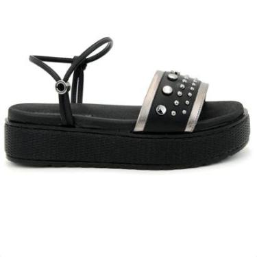 Imagem de Sandalia Ramarim 2443209 Papete Salto Plataforma Feminino-Feminino