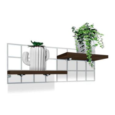 Imagem de Prateleira De Parede Brilon MDF Floreira 30cm X 15cm Branca - Genus Mó