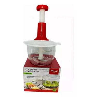 Imagem de Processador Triturador Alimentos Manual Alho Cebola Legumes Carnes Gra