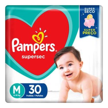 Imagem de Fralda descartável pampers supersec pacotão m 30 unidades - P&G