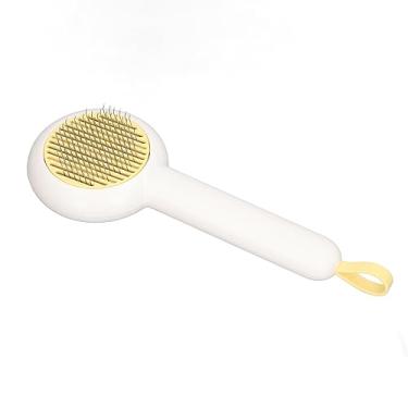 Imagem de Escova Slicker de Autolimpeza para Animais de Estimação Remoção Eficiente de Pêlos para Pente de Preparação de Cães e Gatos Salão de Animais Domésticos, Experiência Confortável