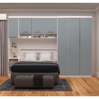 Imagem de Luciane, Guarda Roupa Dormitório Modulado Alpes Casal 1,38 m - Roupeiro Luciane M05 Cor:Azul