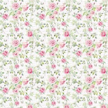 Imagem de Papel De Parede Flores Rosas Carta Escrita Adesivo Quarto - LRP