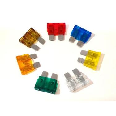 Imagem de Kit Fusível Lamina 5 10 15 20 25 30 e 40 Amperes 70 Fusíveis Sortido L